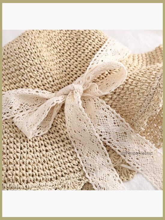 Straw Braided Sun Hat UPF 50+ Wide Brim Packable Travel Fedora main image 7